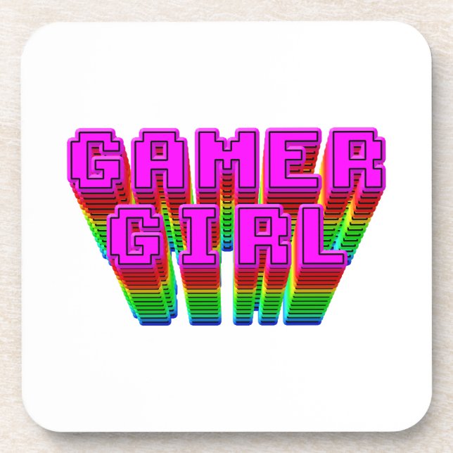 Dessous-de-verre Gamer Girl Text (Devant)
