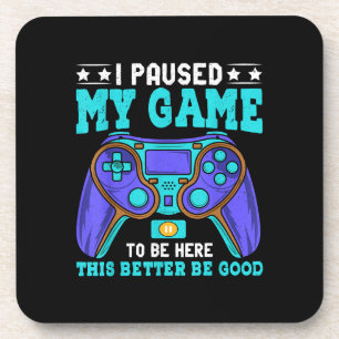 Dessous-de-verre Gamer Shirt Boys Hommes Enfants Ados A Interrompu 