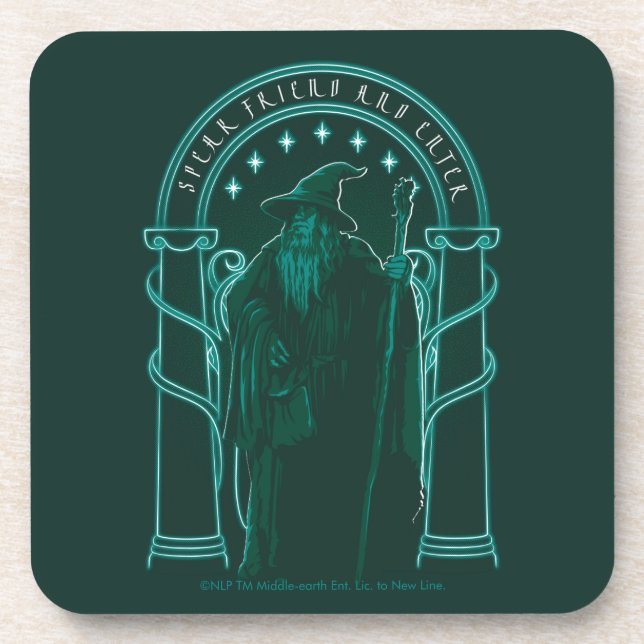 Dessous-de-verre GANDALF™ "Speak Friend And Enter" Doors of Durin (Devant)