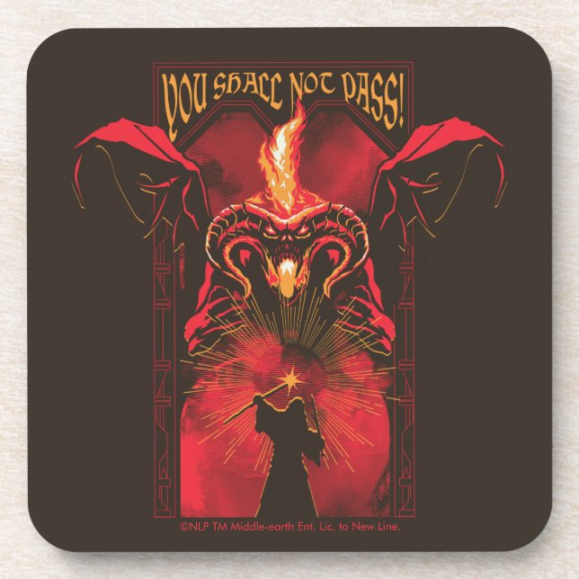 Dessous-de-verre GANDALF™ Vs Balrog "You Shall Not Pass" Graphic (Devant)