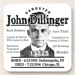 Dessous-de-verre Gangster John Dillinger
