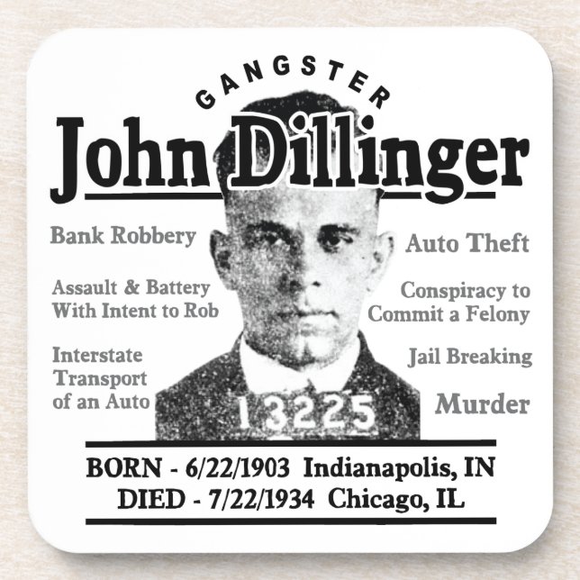 Dessous-de-verre Gangster John Dillinger (Devant)