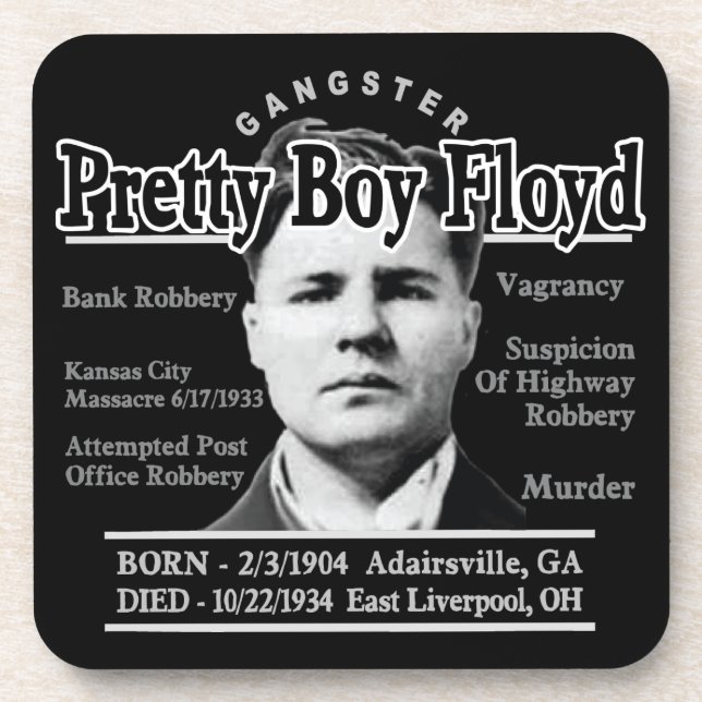 Dessous-de-verre Gangster Pretty Boy Floyd (Devant)