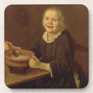 Dessous-de-verre Garçon mangeant du gruau (huile sur la toile)