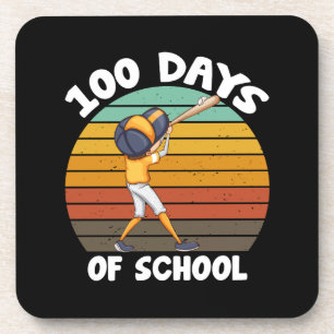 Dessous-de-verre Garçons 100 jours d'école pour enfants 100e jour b