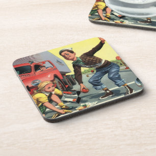 Dessous-de-verre Garde de passage de la patrouille de sécurité vint