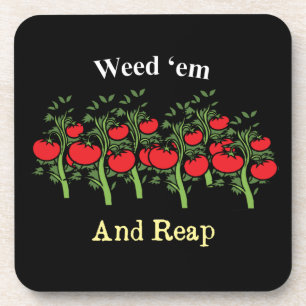 Dessous-de-verre Gardener Funny Weed 'em Et Reap