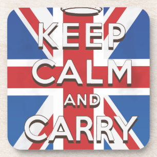 Dessous-de-verre Gardez votre calme et continuez Drapeau britanniqu