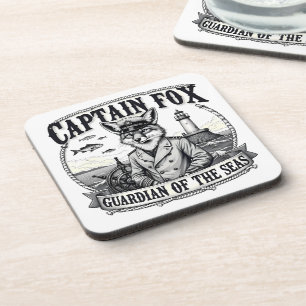 Dessous-de-verre Gardien des mers Capitaine Fox Dessin nautique
