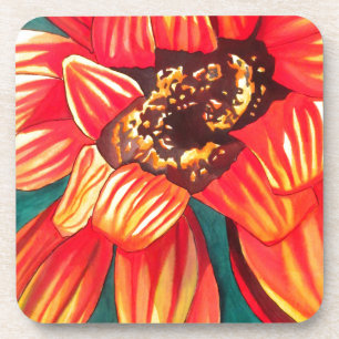 Dessous-de-verre Gazania desert flower art par Sacha Grossel