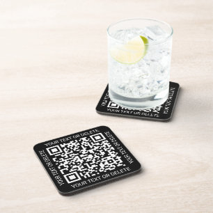 Dessous-de-verre Générateur de code QR Entreprise Promotionnel Noir