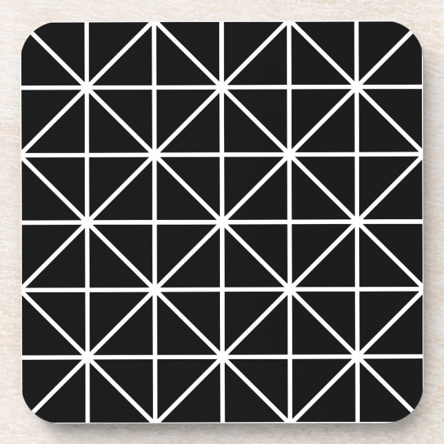 Dessous-de-verre Géométrie Noir Et Blanc (Devant)