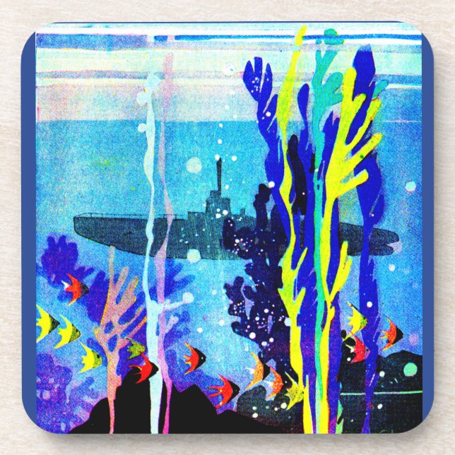 Dessous-de-verre ghostly submarine in tropical waters (Devant)
