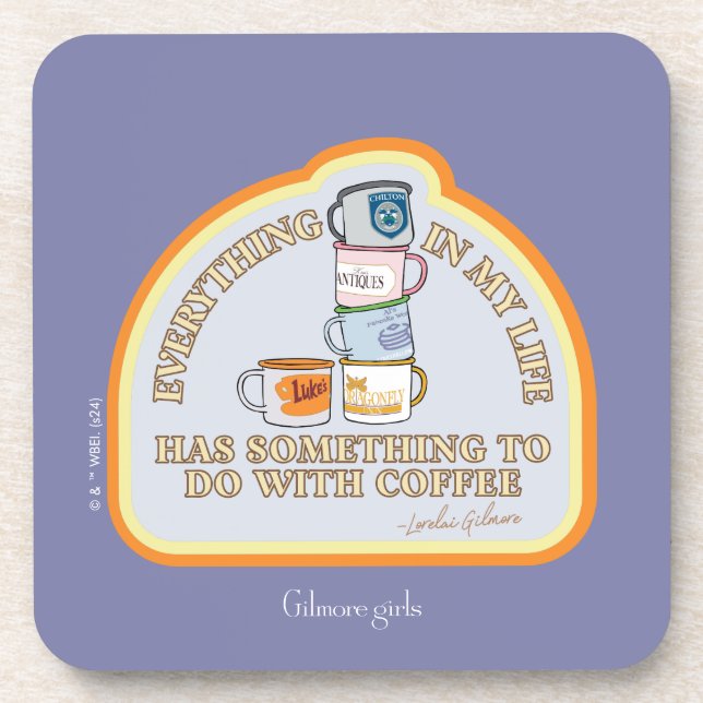 Dessous-de-verre Gilmore Girls | Graphique des devis de café (Devant)