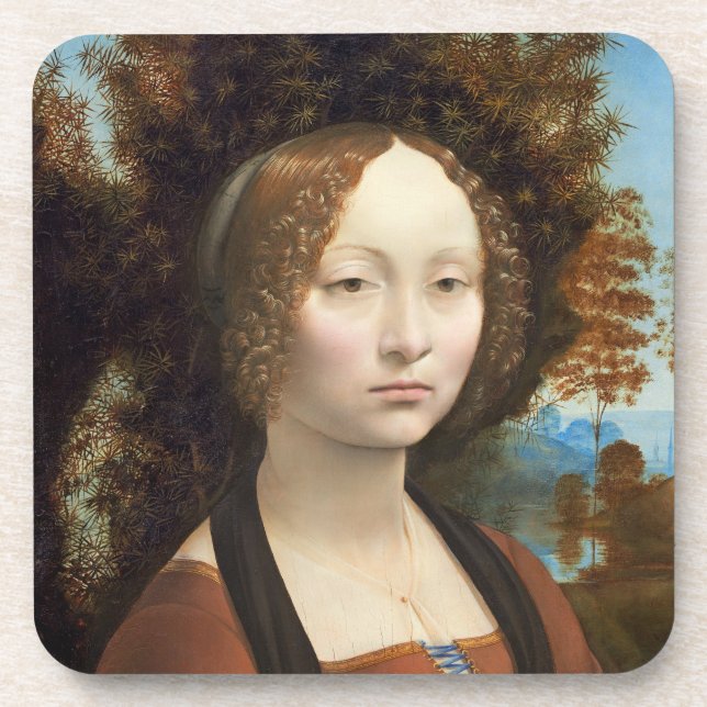 Dessous-de-verre Ginevra de'Benci, C. 1474 - 78 (Devant)