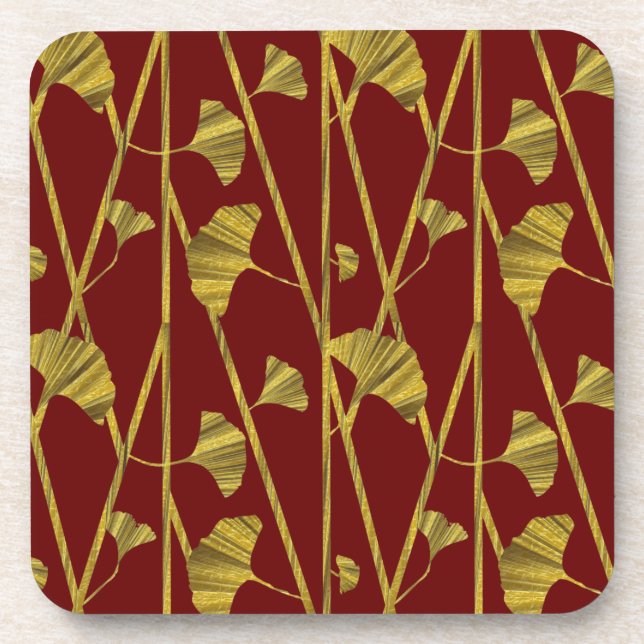 Dessous-de-verre ginkgo d'or (Devant)