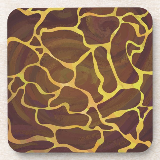 Dessous-de-verre Giraffe Brown et jaune (Devant)