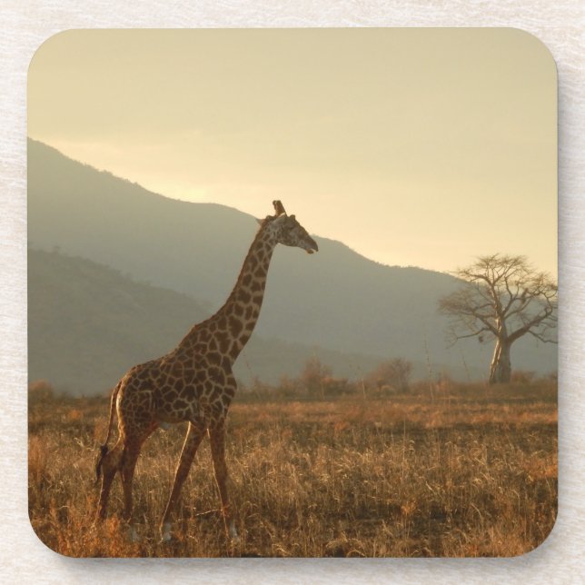 Dessous-de-verre Giraffe dans la Savannah (Devant)