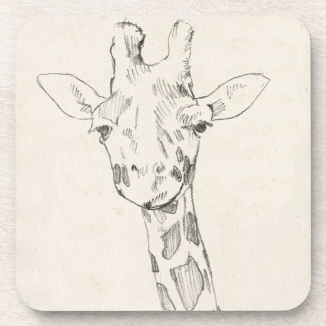 Dessous-de-verre Giraffe Portrait | Croquis (Devant)