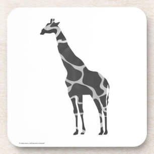 Dessous-de-verre Giraffe Silhoutte noir et gris