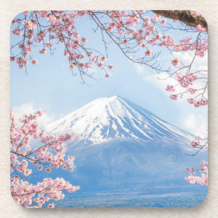 Dessous-de-verre Glace et neige Cherry Blossoms Mt. Fuji Japon