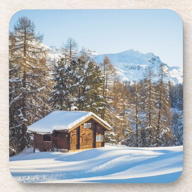 Dessous-de-verre Glace et neige | Journal d'hiver Cabine Alpes suis (Devant)