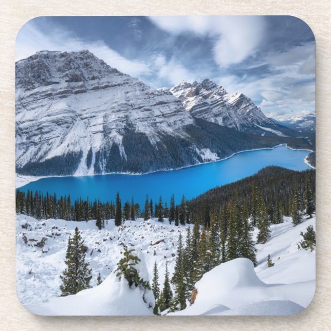 Dessous-de-verre Glace et neige | Lac Peyto, Rocheuses canadiennes (Devant)