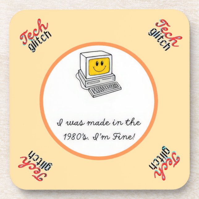 Dessous-de-verre Glitch technologique (Devant)