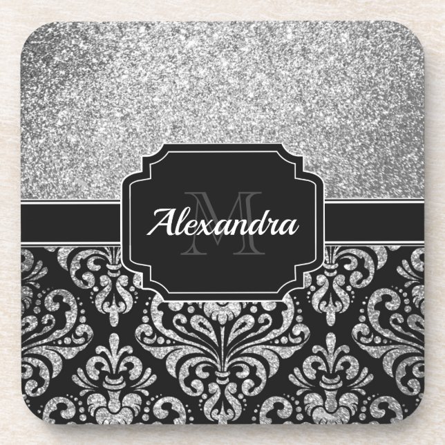 Dessous-de-verre Glitter Damask (Devant)