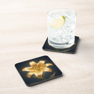 Dessous-de-verre Glowing golden lily flower