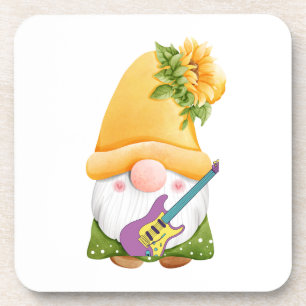 Dessous-de-verre Gnome Jouer une guitare sur une