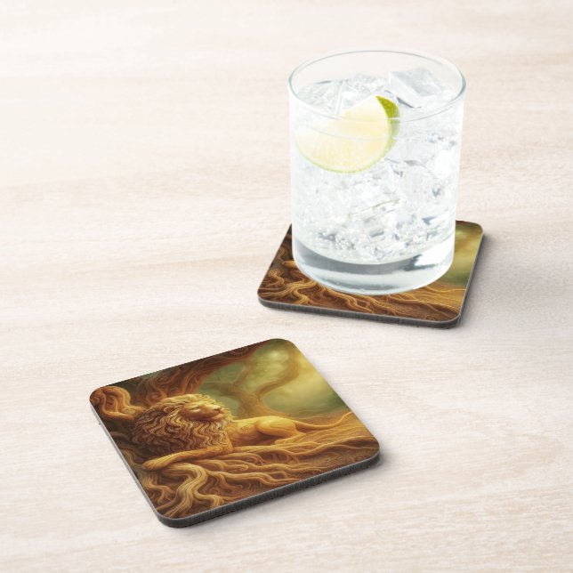 Dessous-de-verre Gold Lion Coasters (Côté Droit)