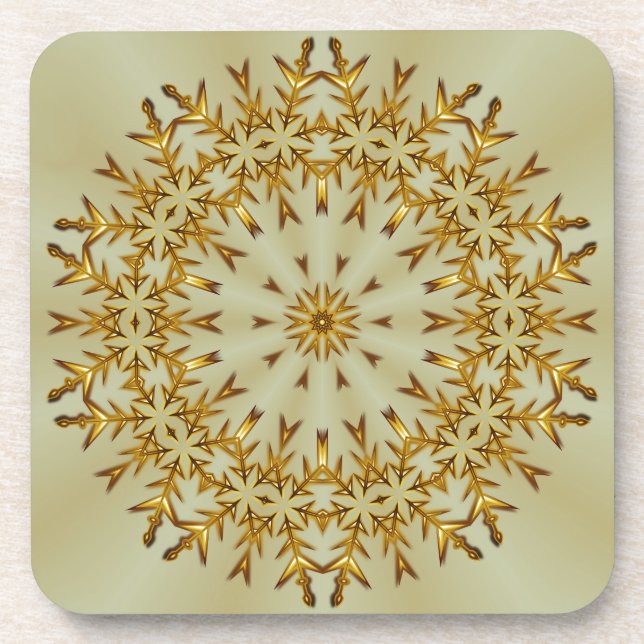 Dessous-de-verre Golden Christmas Wreath (Devant)