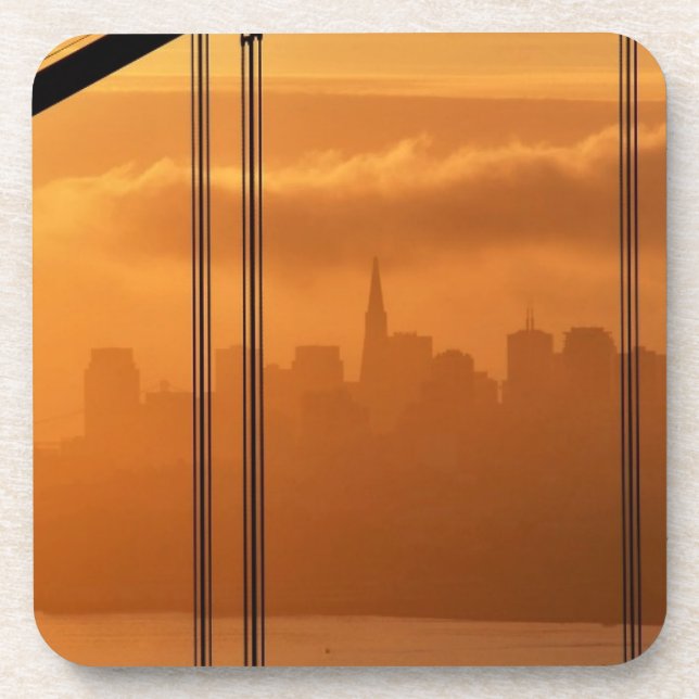 Dessous-de-verre Golden gate bridge devant San Francisco (Devant)