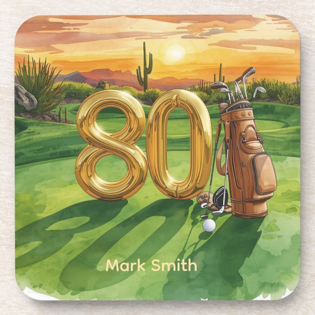Dessous-de-verre Golf 80e anniversaire en Arizona (Devant)
