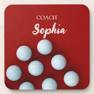 Dessous-de-verre Golf Clubs Art Golf Coach Nom Pour Les Joueurs De
