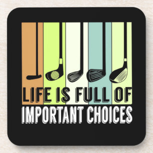 Dessous-de-verre Golf Funny Life Choices Clubs