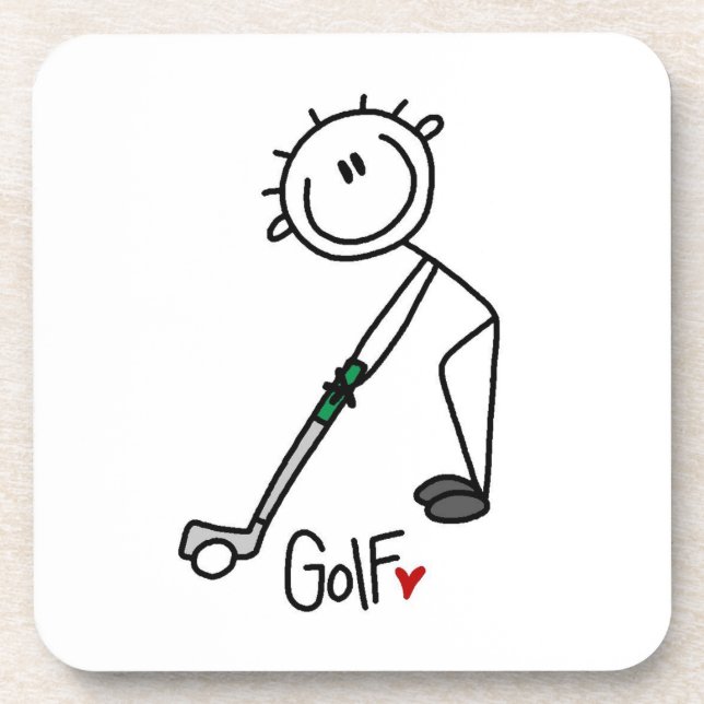 Dessous-de-verre Golfeur simple à bâtonnets (Devant)