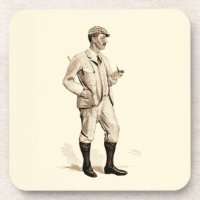 Golfeur vintage avec tuyau et bottes de tabac