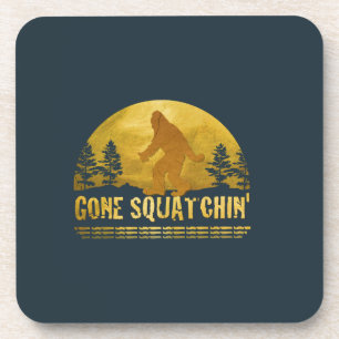 Dessous-de-verre Gone Squatchin' (coucher de soleil vintage)