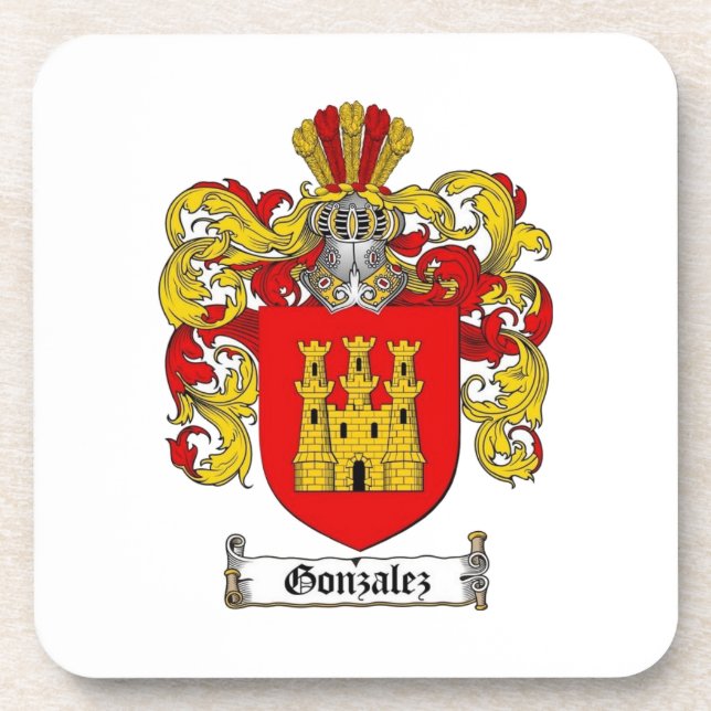 Dessous-de-verre Gonzalez [Spanish] Family Crest * Beverage Coaster (Devant)