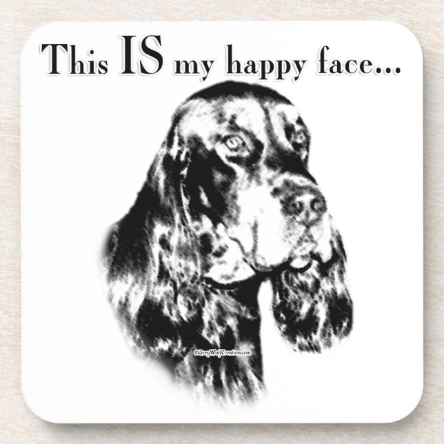 Dessous-de-verre Gordon Setter Happy Face (Devant)