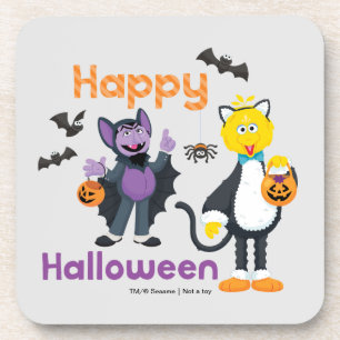 Dessous-de-verre Grand oiseau et nombre Joyeux Halloween