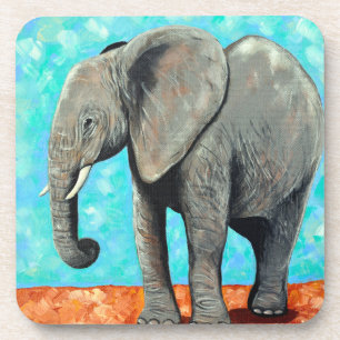 Dessous-de-verre Grand tableau d'éléphant bébé
