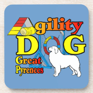 Dessous-de-verre grande_pyrénées_agilité