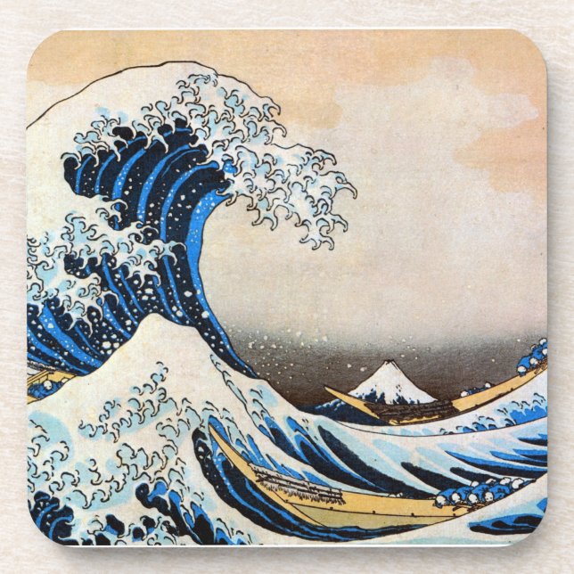 Dessous-de-verre Grande vague, Hokusai, Ukiyo-e (Devant)