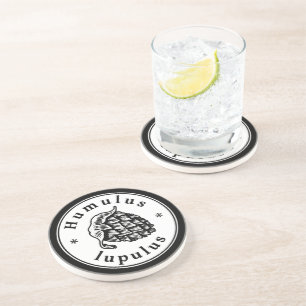 Dessous de verre graphique d'encre de bière Brown