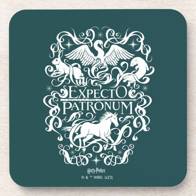 Dessous-de-verre Graphique Filigree de Patronum d'Expecto (Devant)