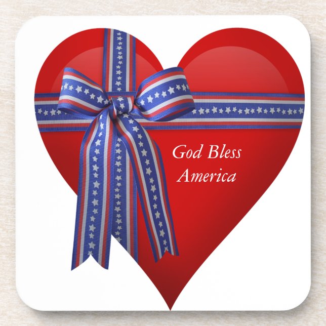 Dessous-de-verre Graphique Patriotic Heart (Devant)