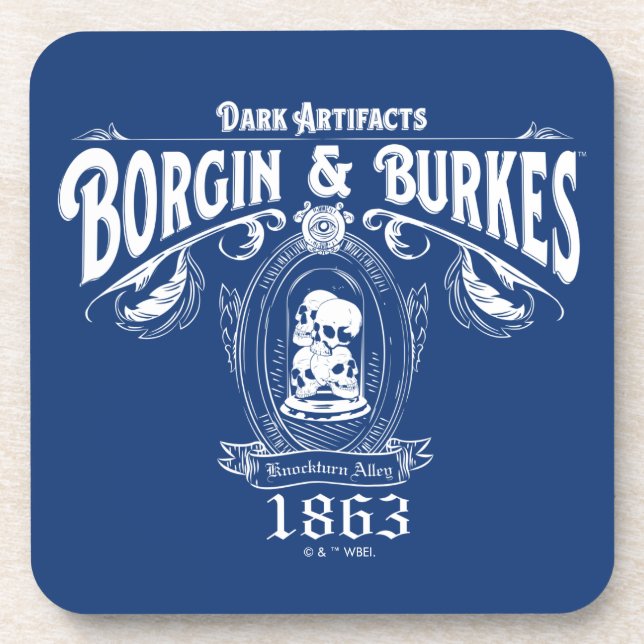 Dessous-de-verre Graphisme de la boutique d'objets BORGIN & BURKES™ (Devant)